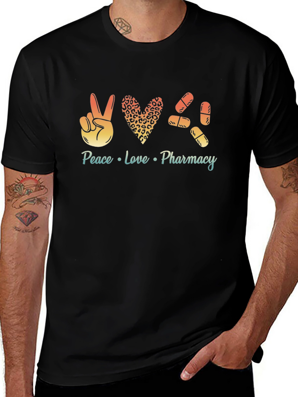 Peace Love Pharmacy Graphic T-Shirt