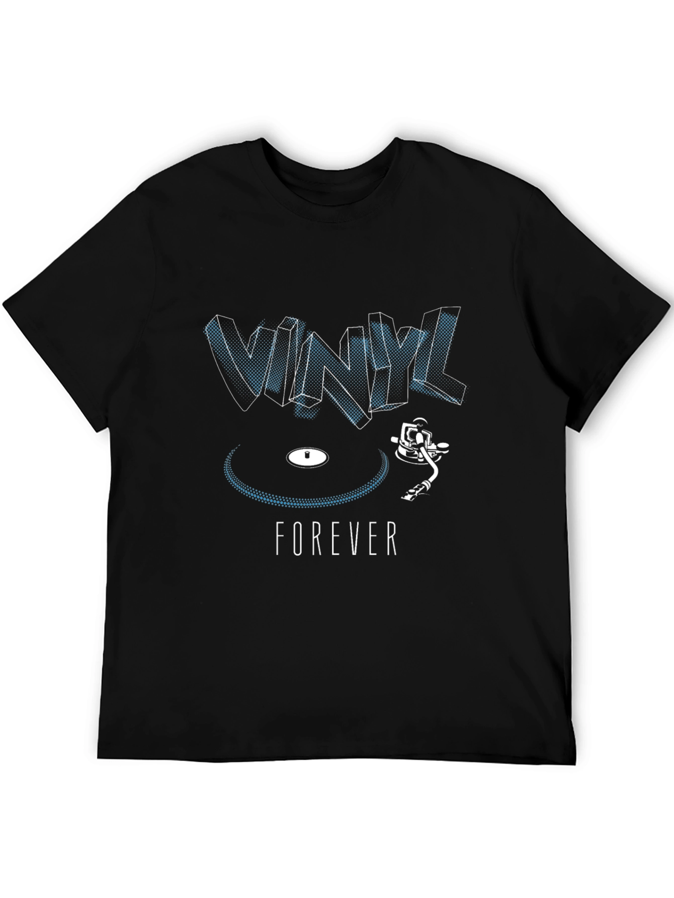 Vinyl Forever Graphic T-Shirt - Black Cotton Tee
