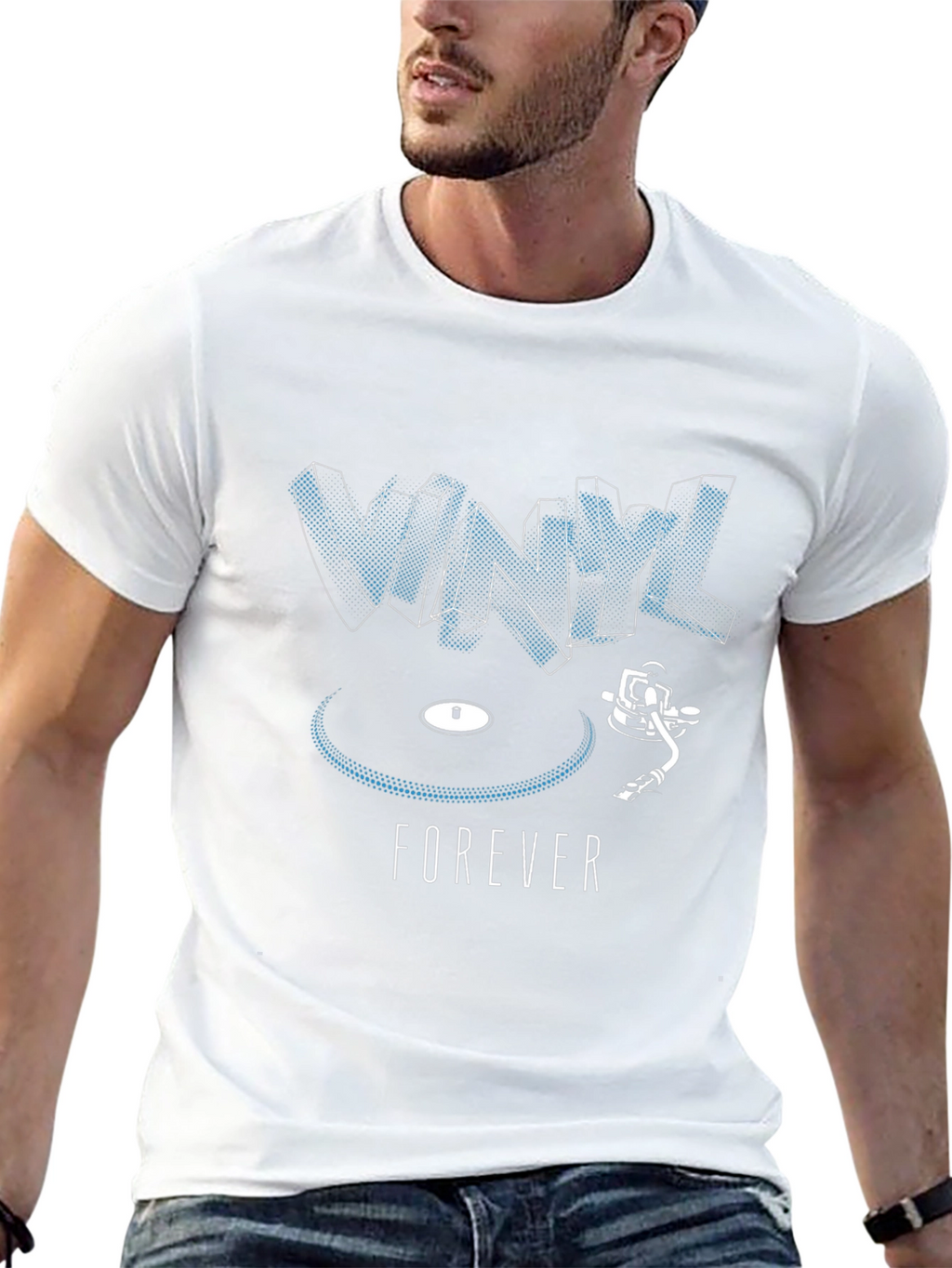 Vinyl Forever Graphic T-Shirt - Black Cotton Tee