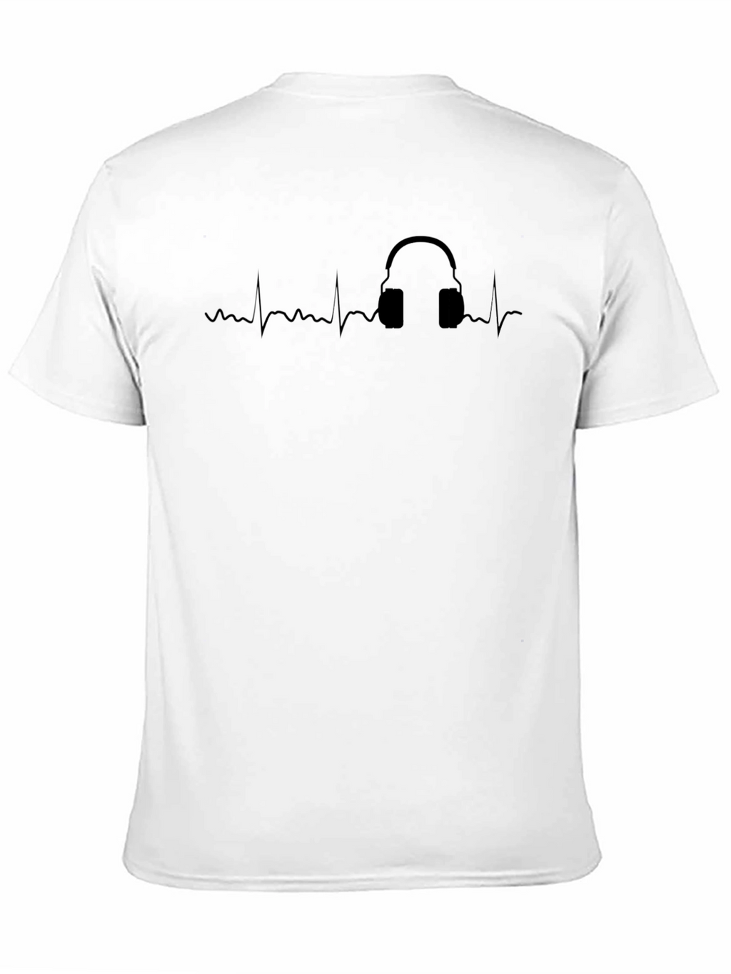 Heartbeat Headphones Graphic Tee - Black