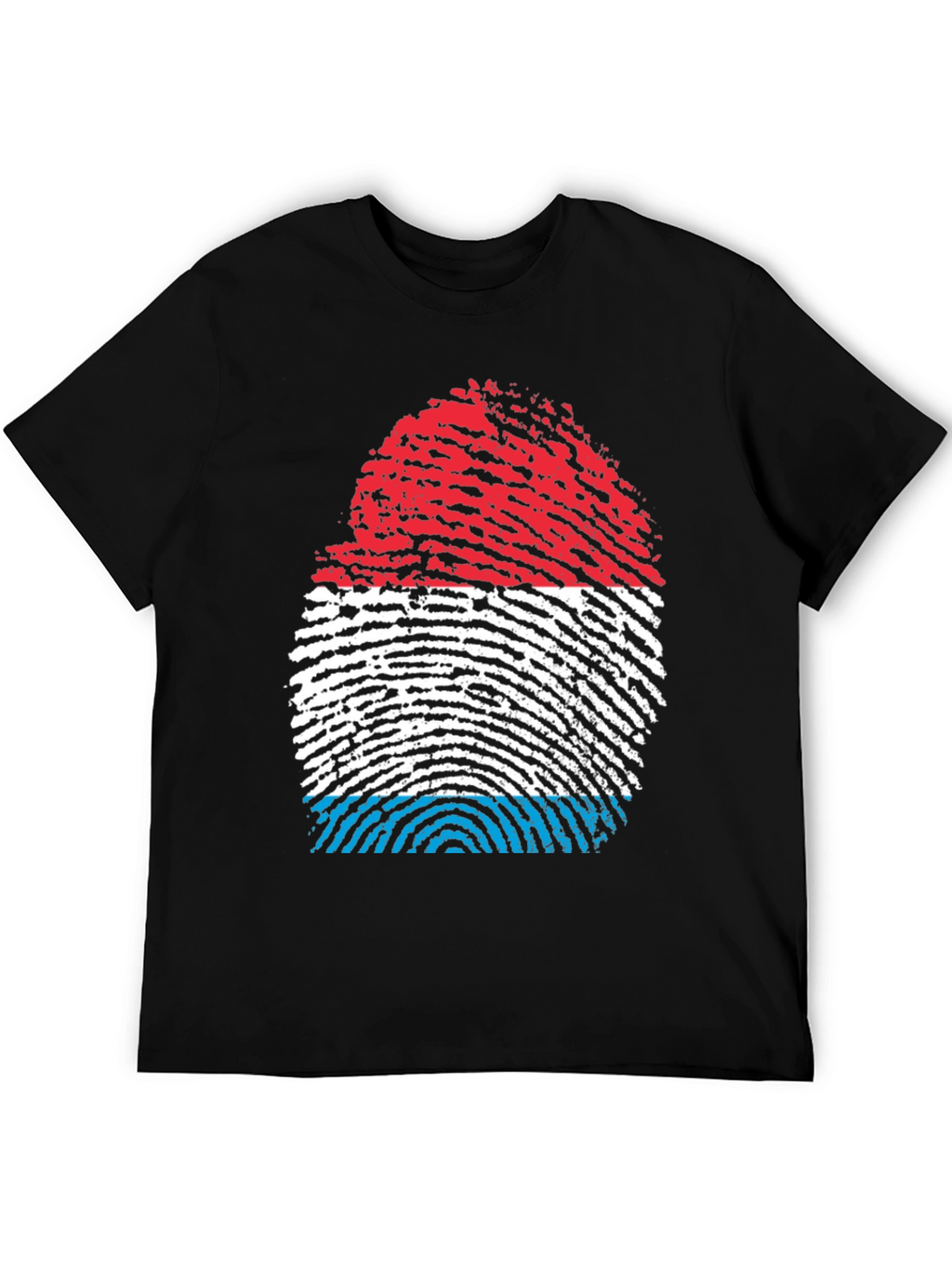 Luxembourg Flag Fingerprint T-Shirt