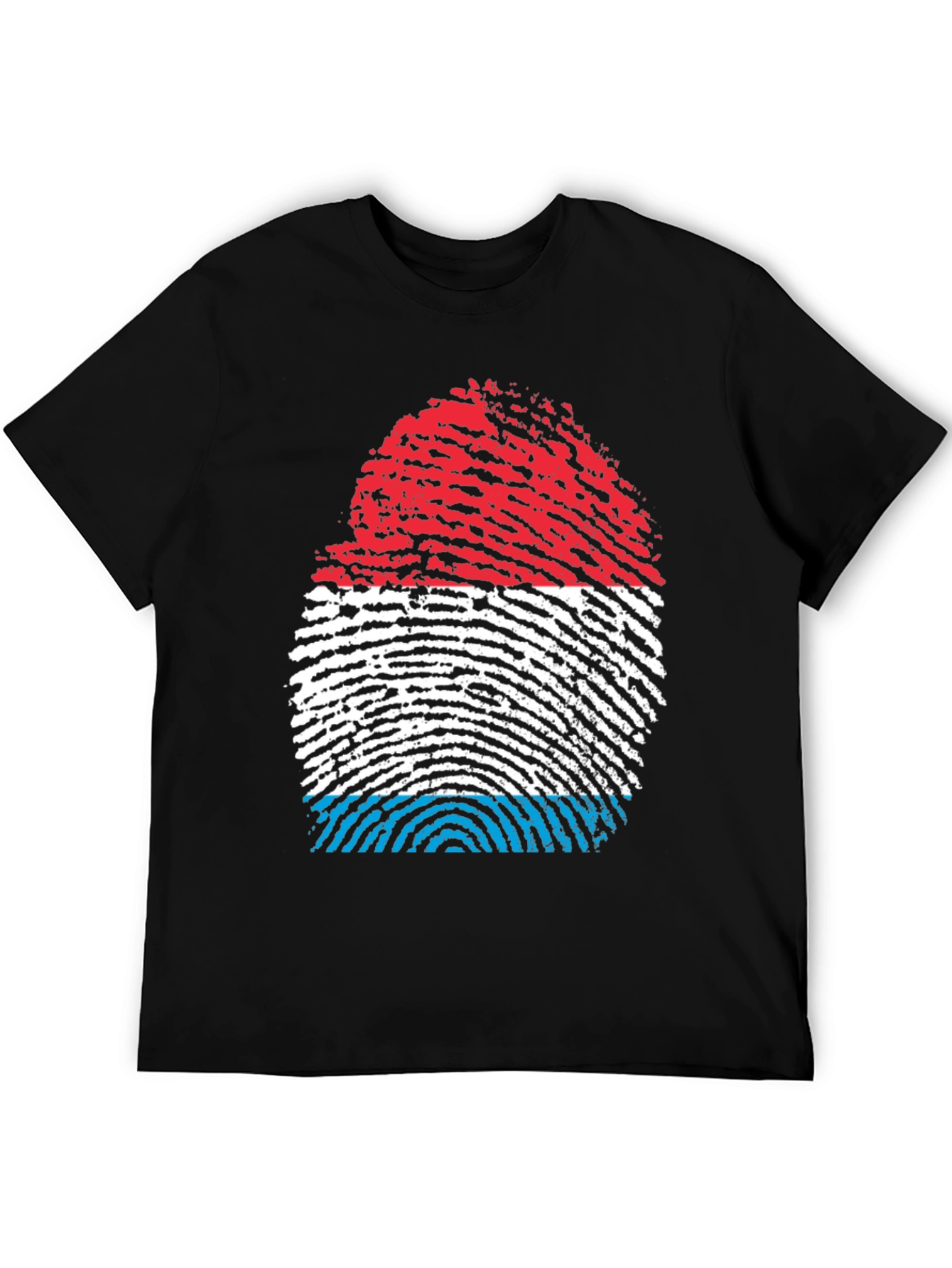 Luxembourg Flag Fingerprint T-Shirt