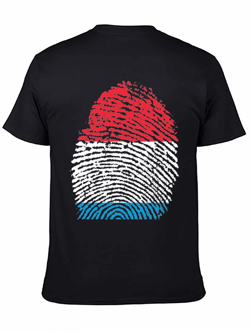 Luxembourg Flag Fingerprint T-Shirt