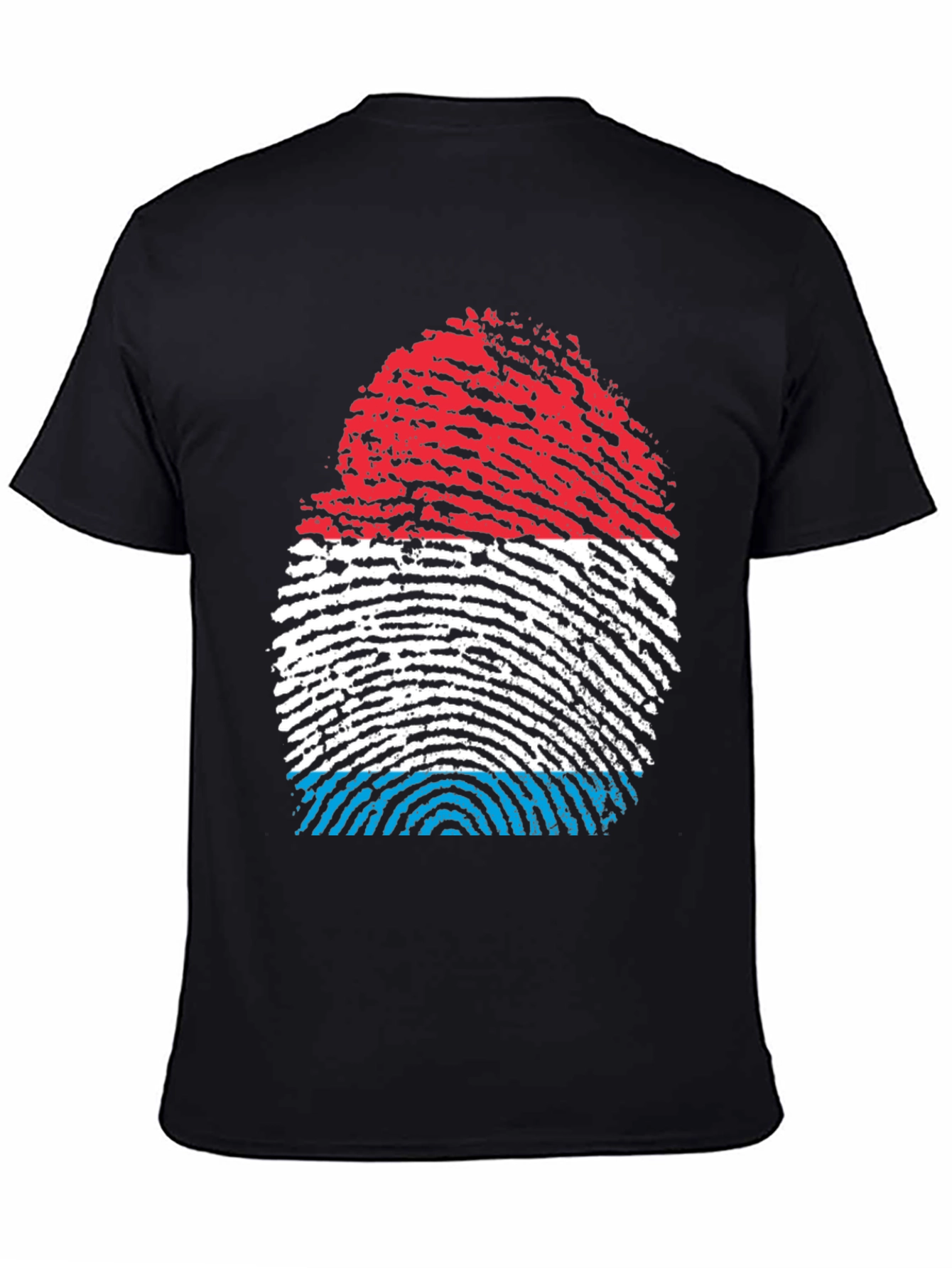 Luxembourg Flag Fingerprint T-Shirt