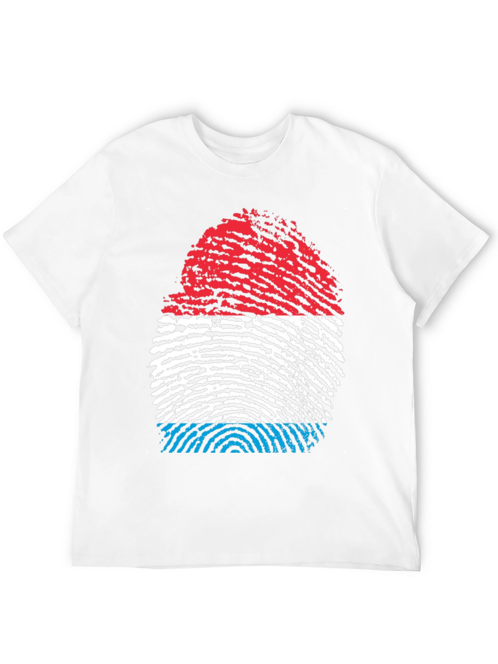 Luxembourg Flag Fingerprint T-Shirt