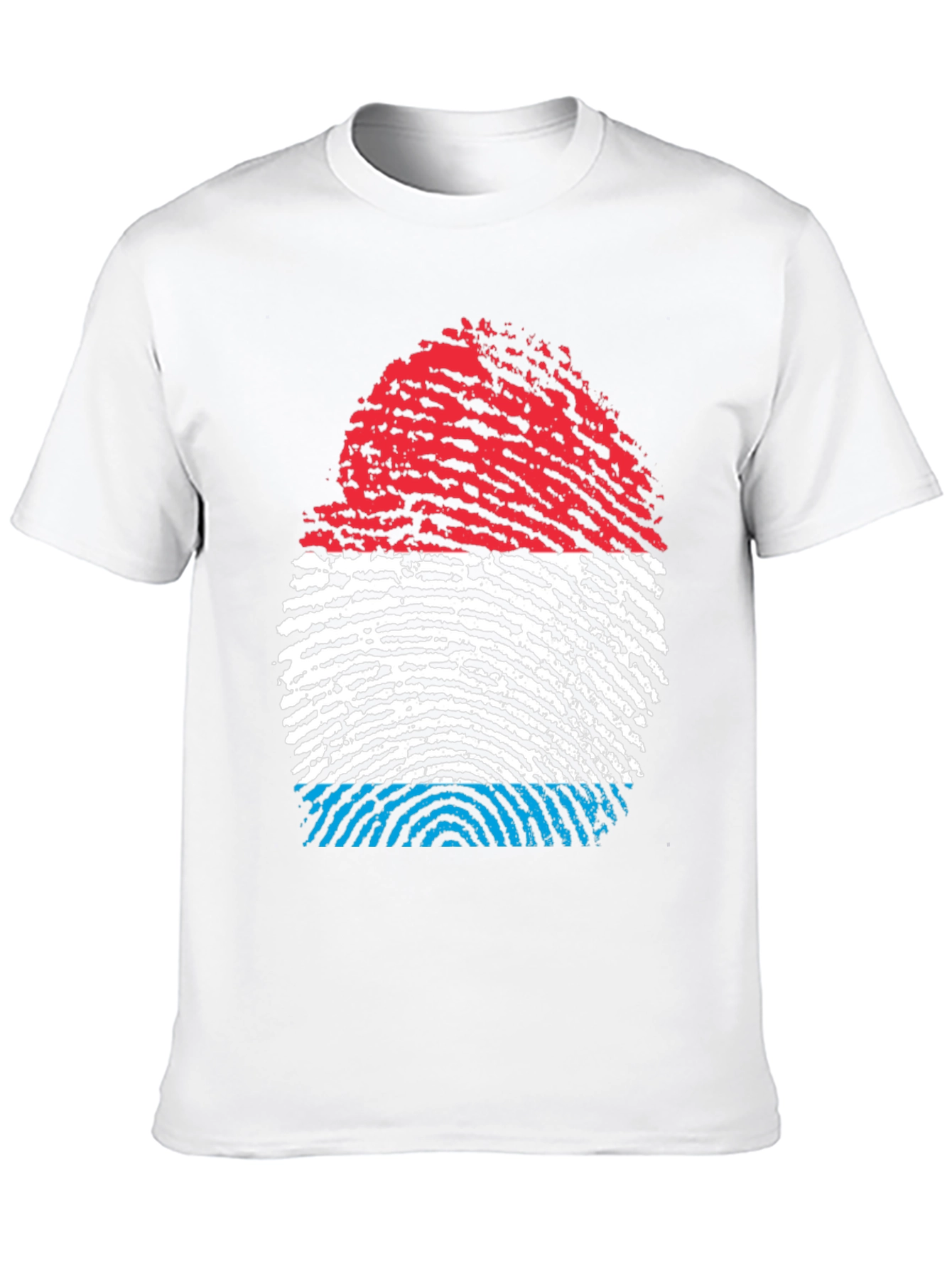 Luxembourg Flag Fingerprint T-Shirt