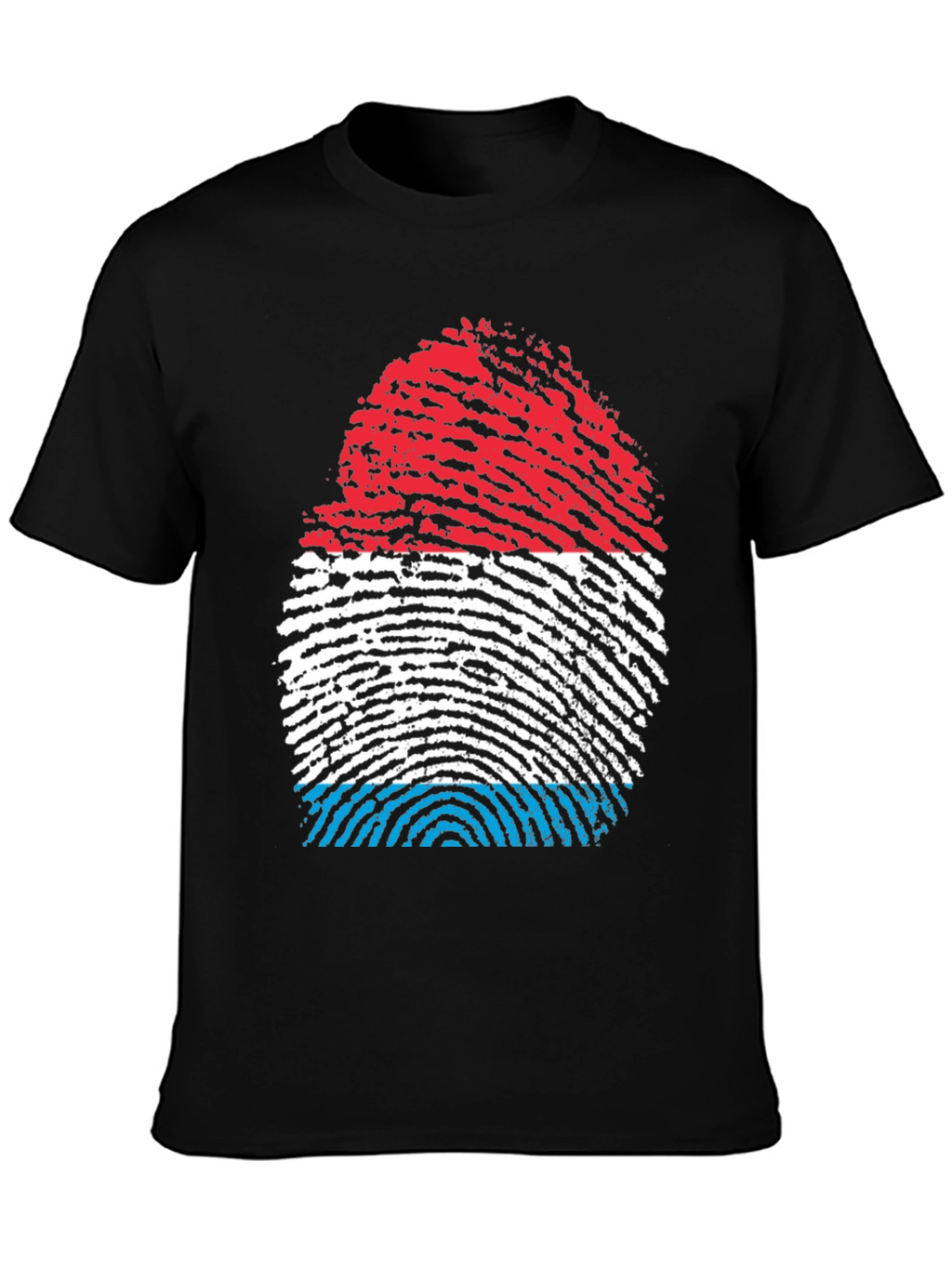 Luxembourg Flag Fingerprint T-Shirt