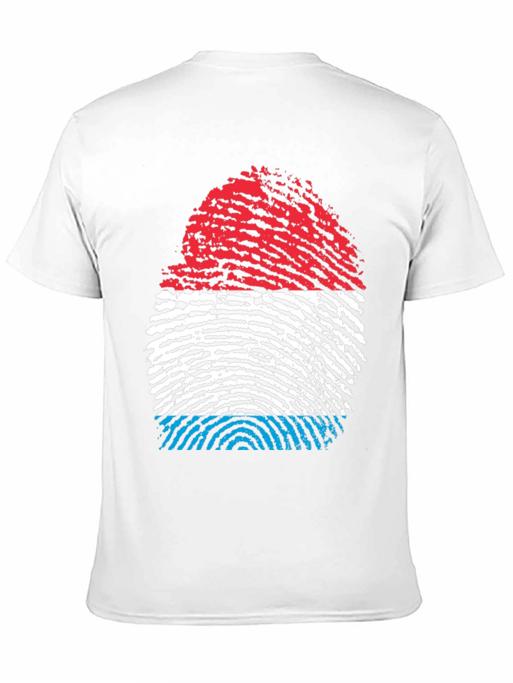 Luxembourg Flag Fingerprint T-Shirt