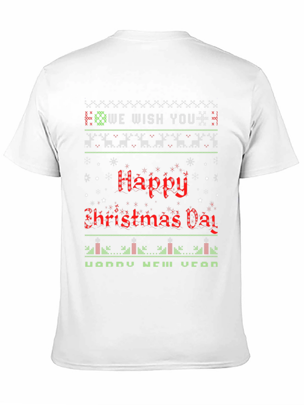 Ugly Christmas Sweater Style Holiday T-Shirt