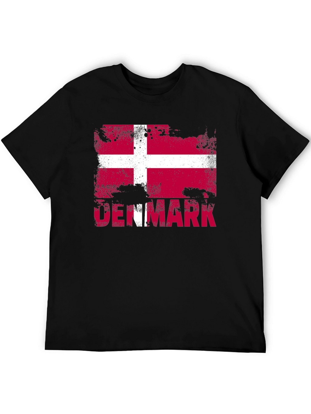 Denmark Flag T-Shirt - Distressed Design