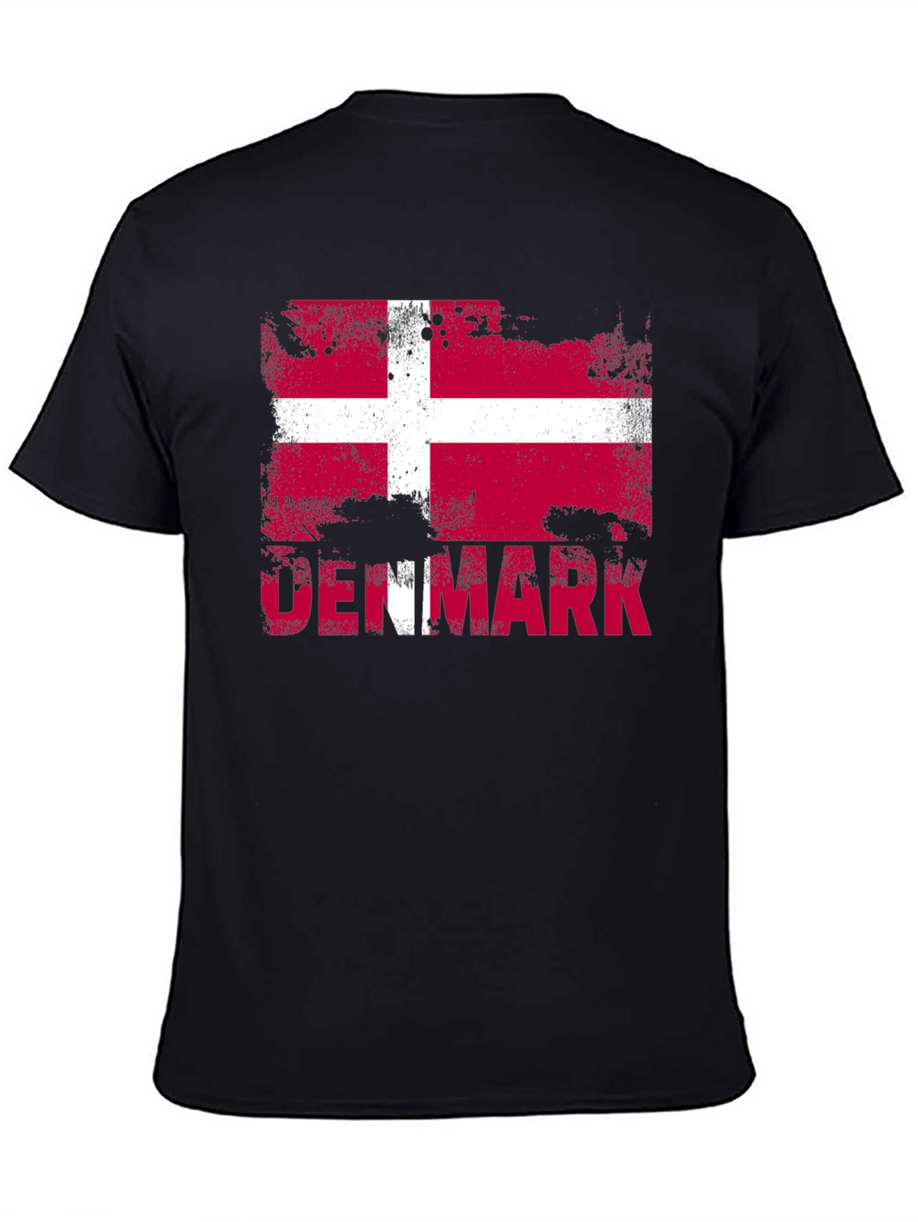 Denmark Flag T-Shirt - Distressed Design