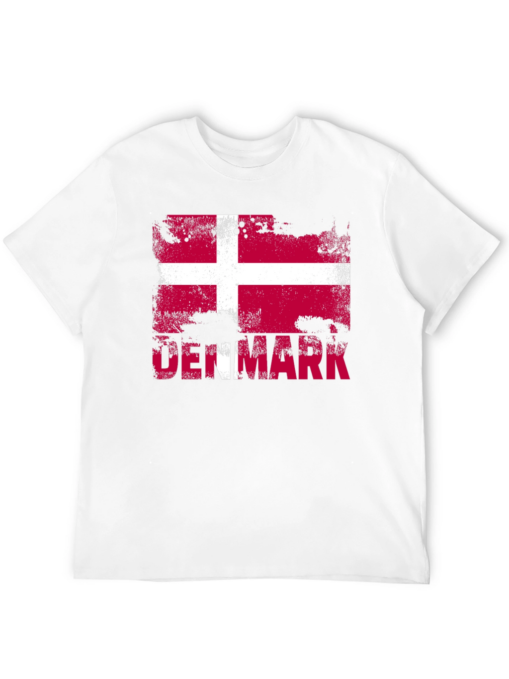 Denmark Flag T-Shirt - Distressed Design