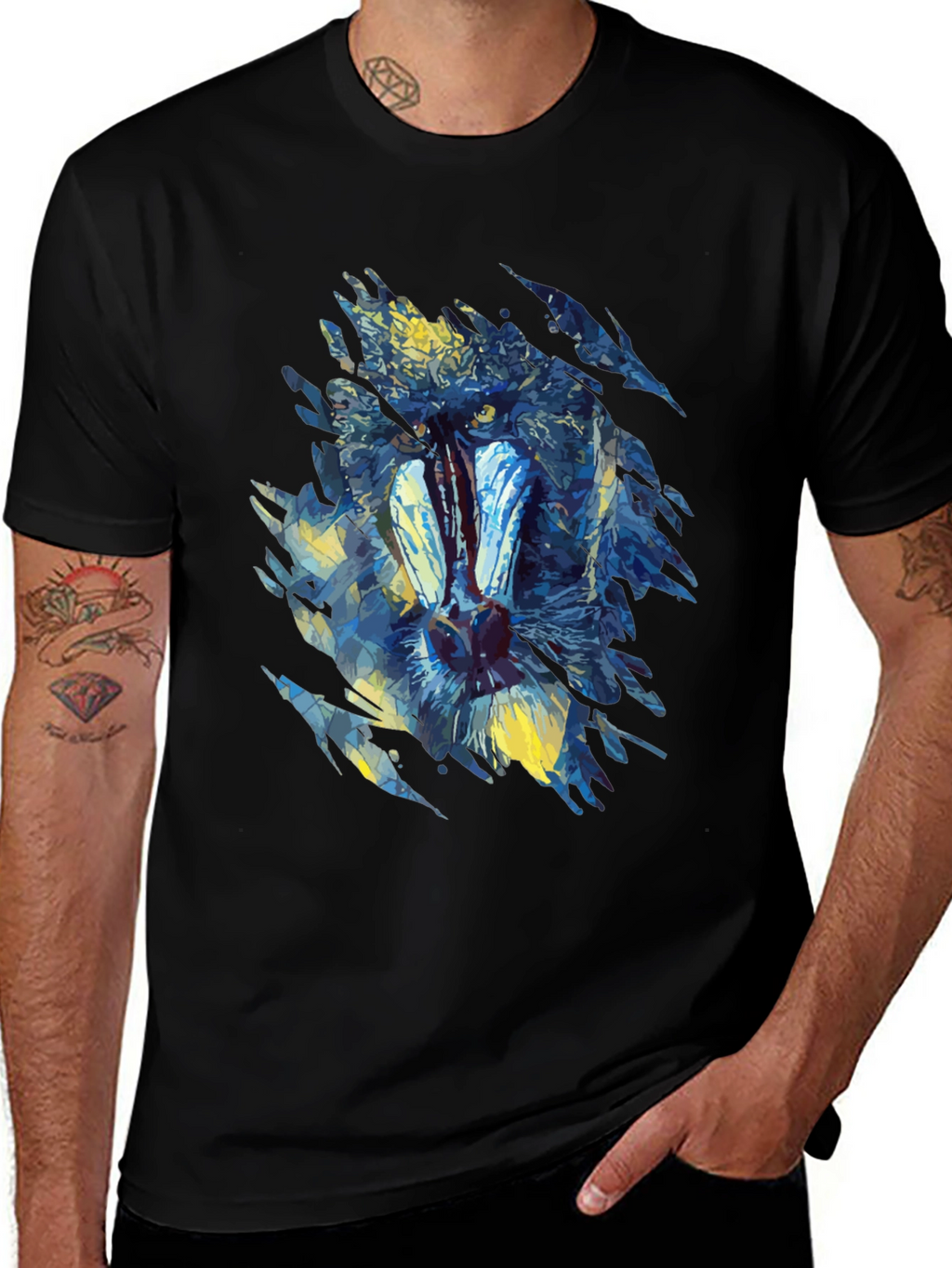 Abstract Mandrill Graphic Tee
