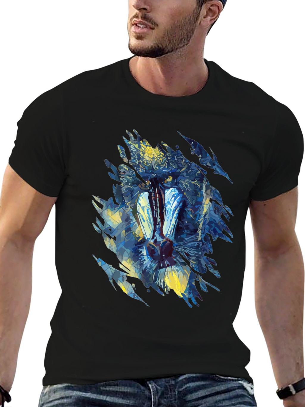 Abstract Mandrill Graphic Tee