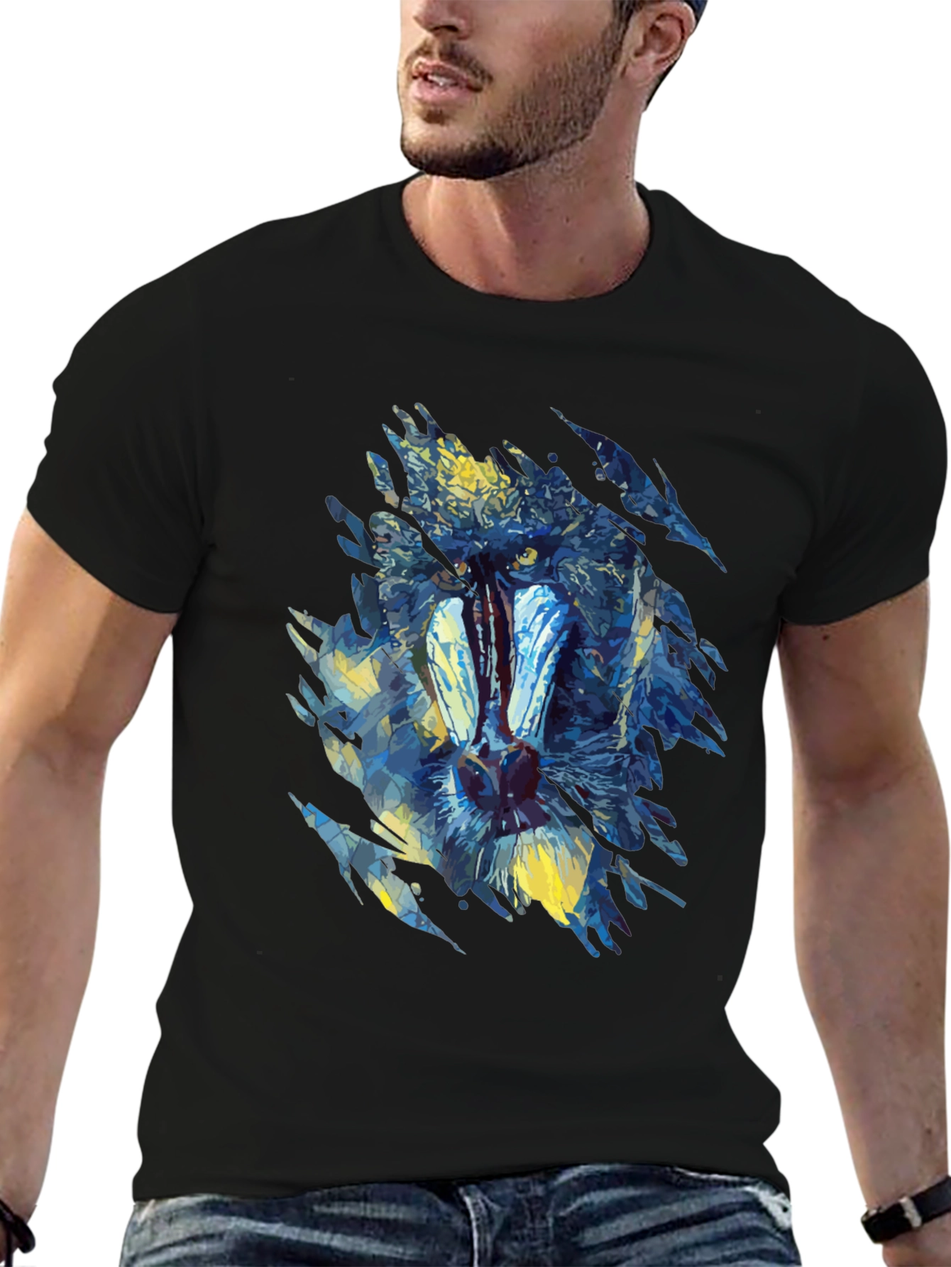 Abstract Mandrill Graphic Tee