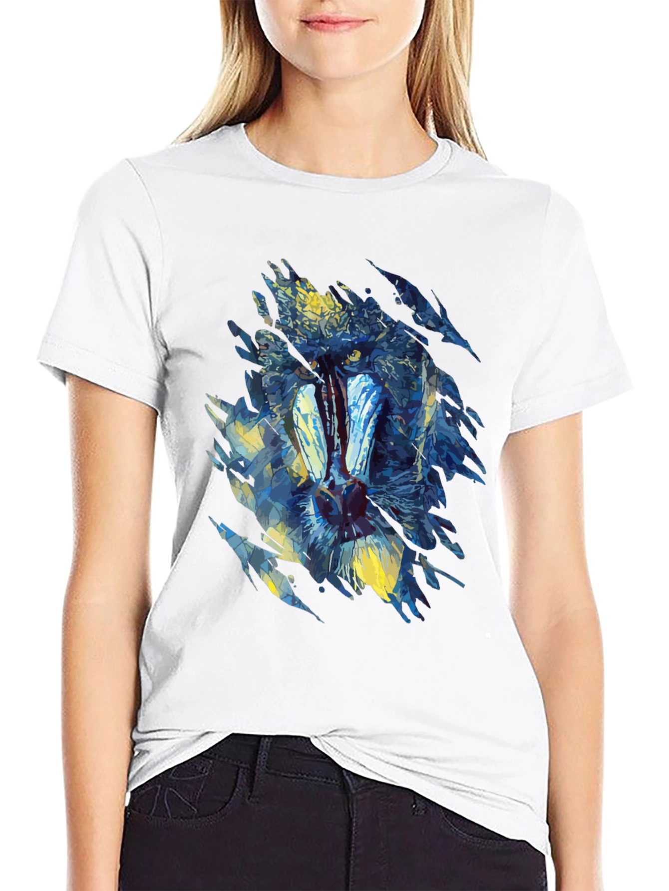 Abstract Mandrill Graphic Tee