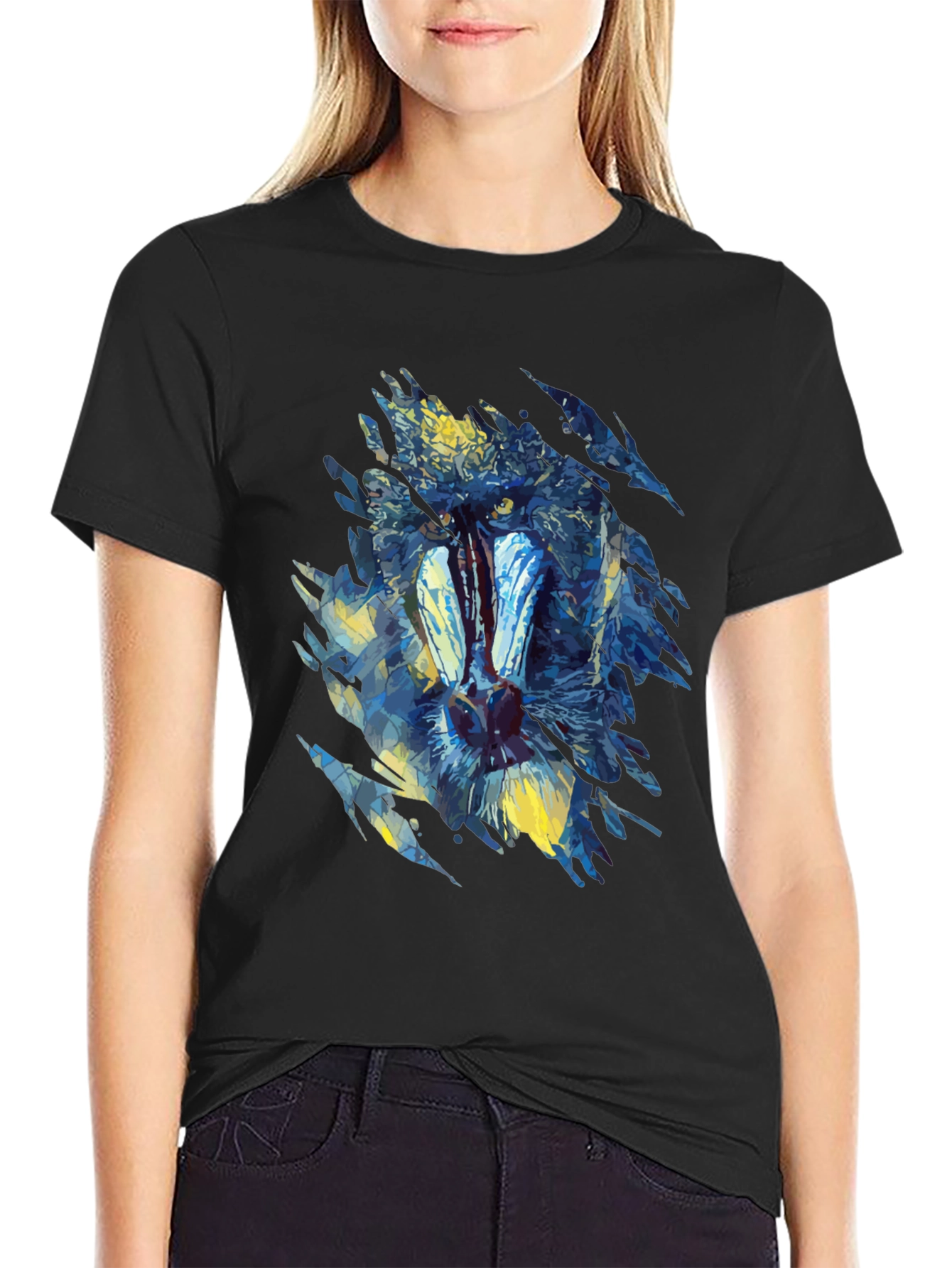 Abstract Mandrill Graphic Tee