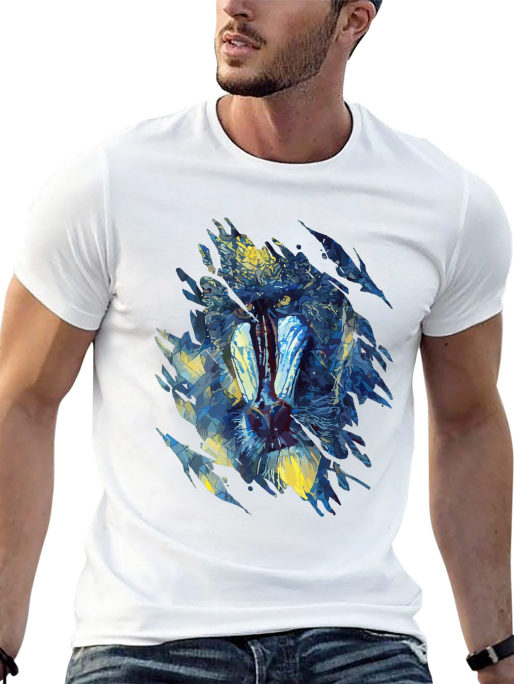 Abstract Mandrill Graphic Tee