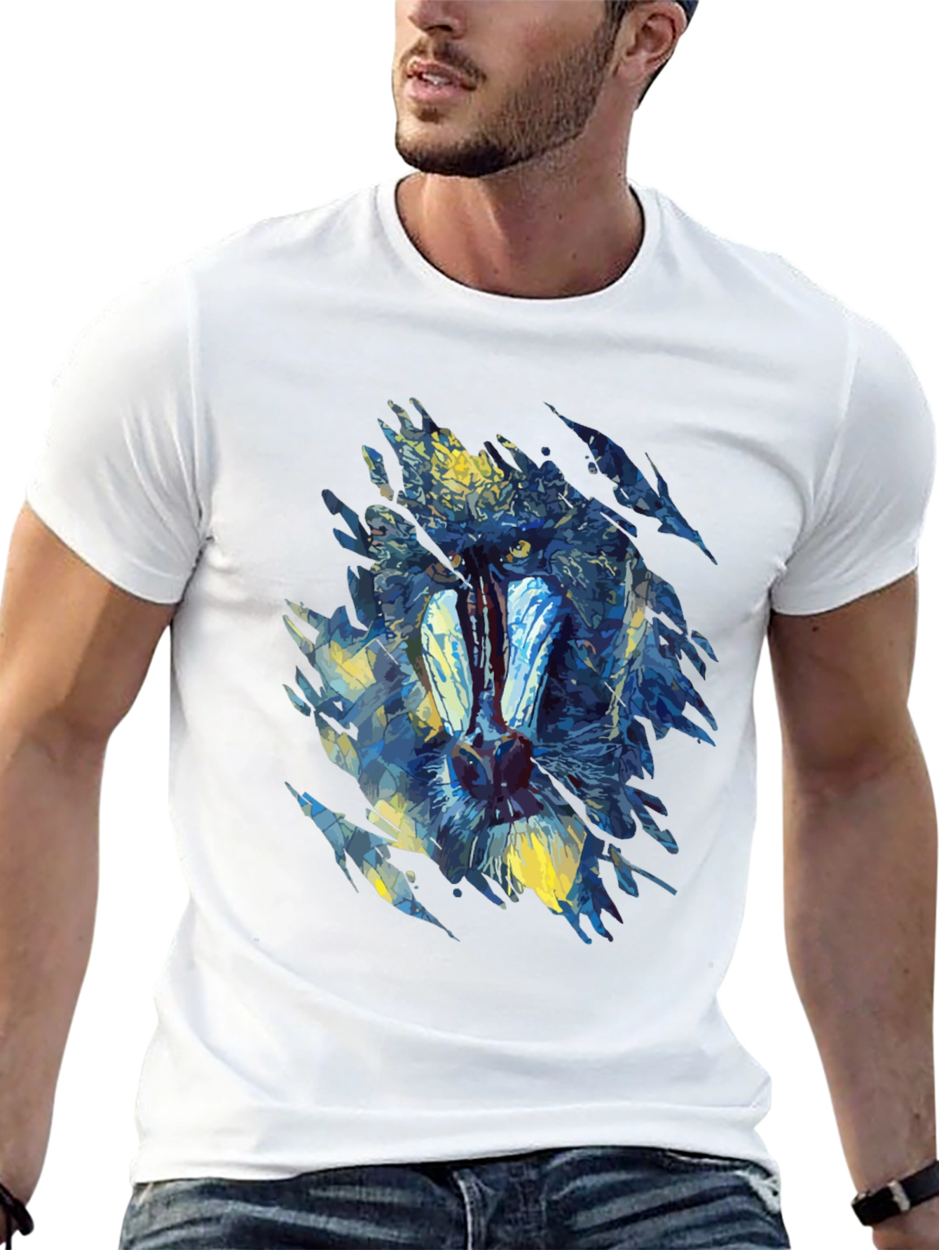 Abstract Mandrill Graphic Tee