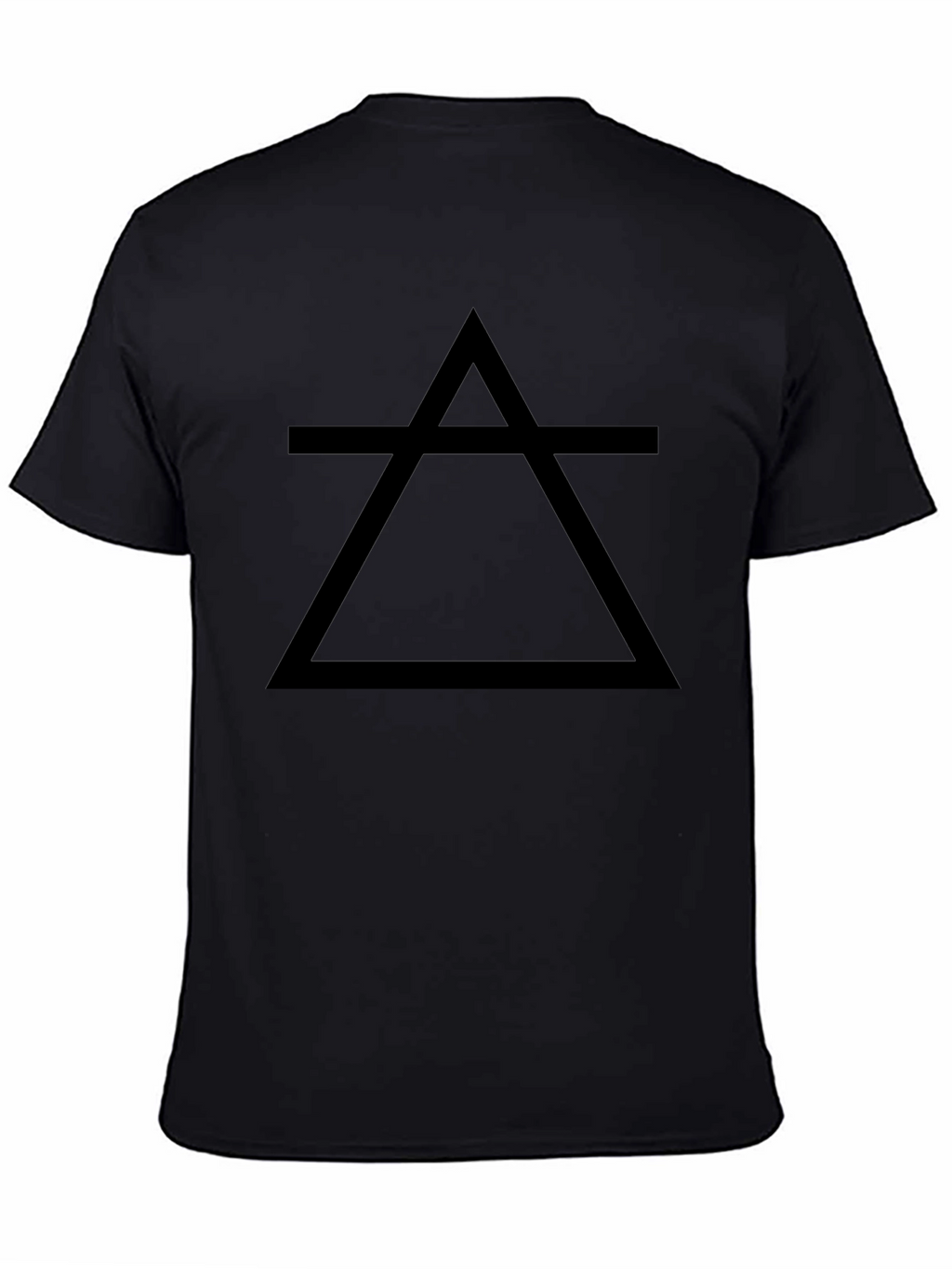 Minimalist Earth Element Symbol Black T-Shirt