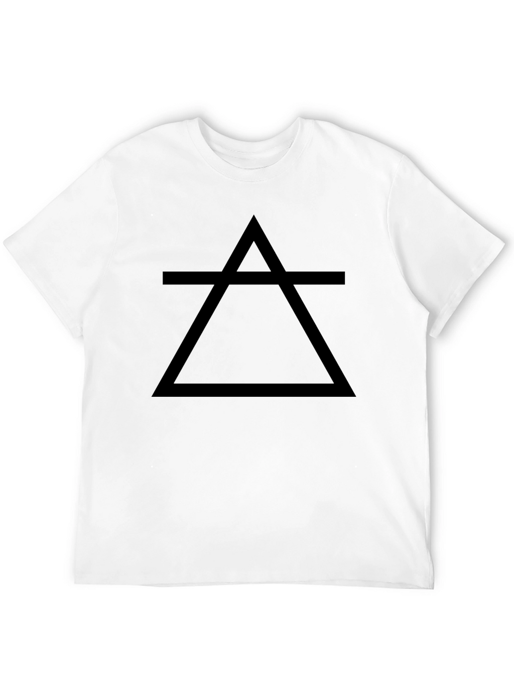 Minimalist Earth Element Symbol Black T-Shirt