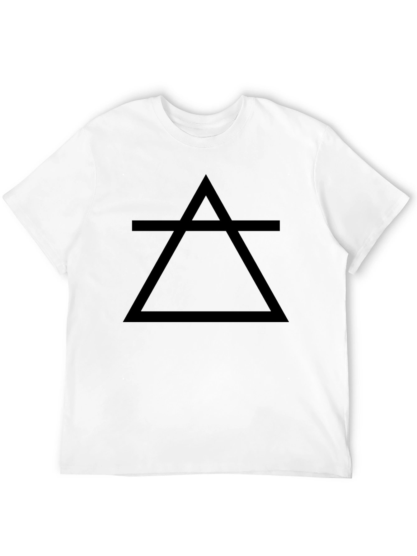 Minimalist Earth Element Symbol Black T-Shirt