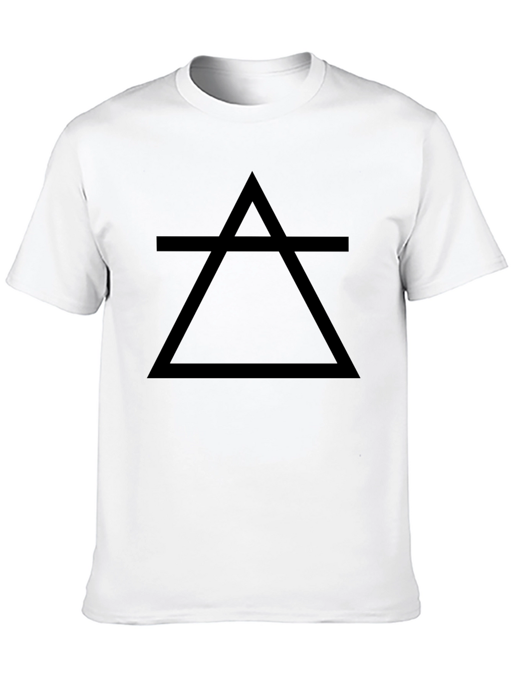 Minimalist Earth Element Symbol Black T-Shirt