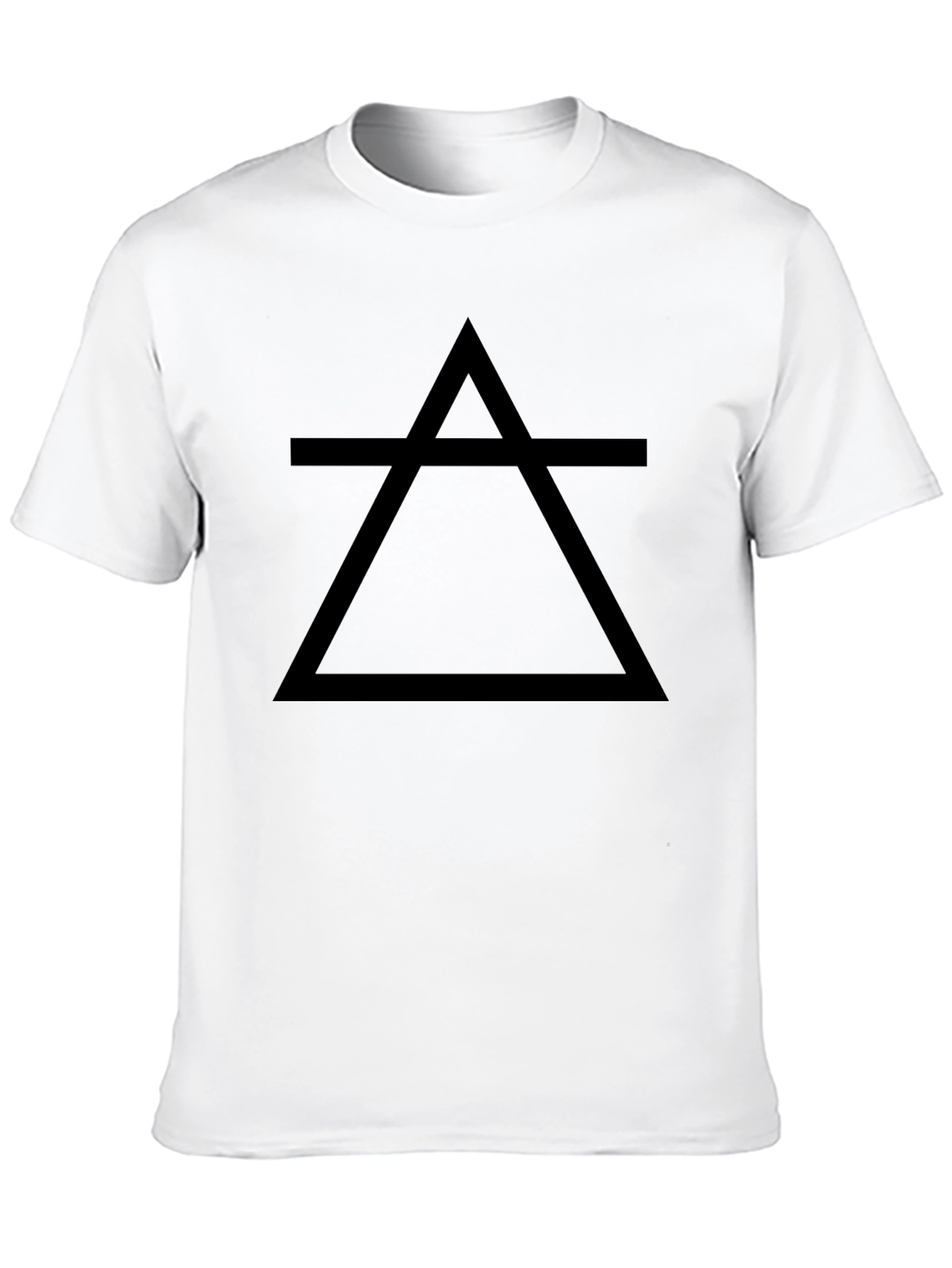Minimalist Earth Element Symbol Black T-Shirt