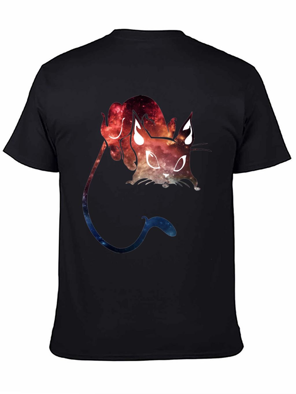 Galaxy Cat Graphic Tee - Cosmic Feline T-Shirt