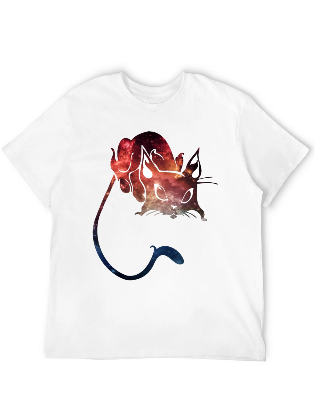 Galaxy Cat Graphic Tee - Cosmic Feline T-Shirt