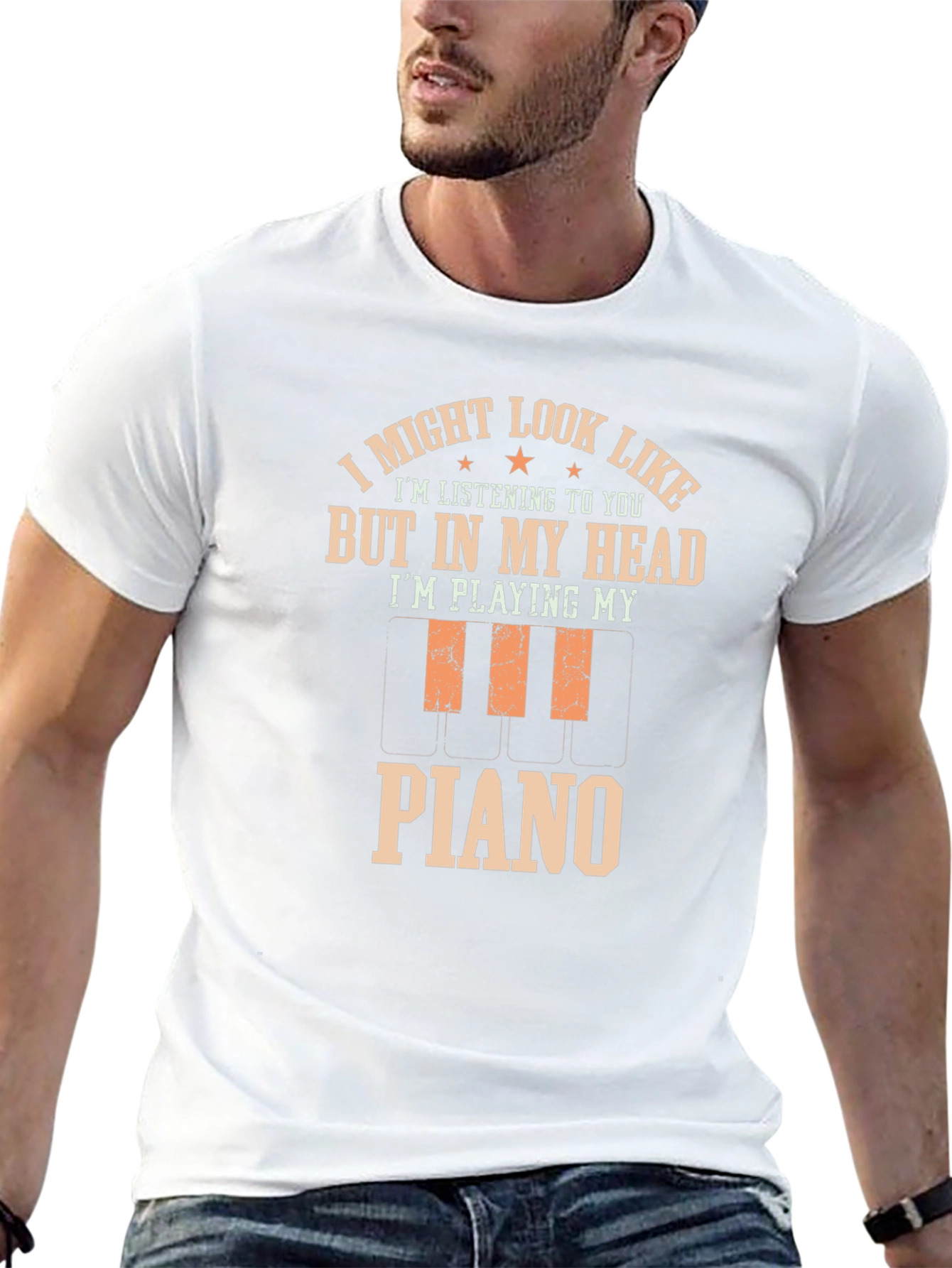 Funny Piano Player T-Shirt - In My Head