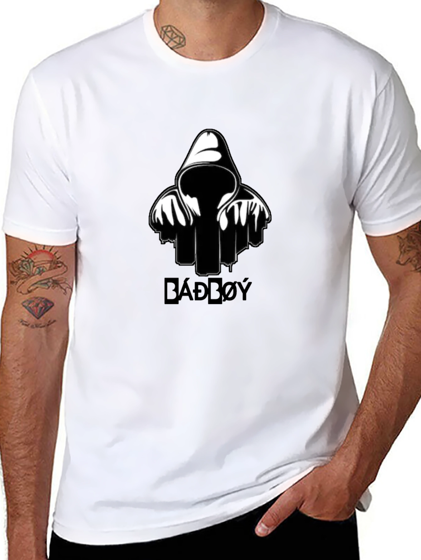 BADD0Y Graphic Print Black T-Shirt