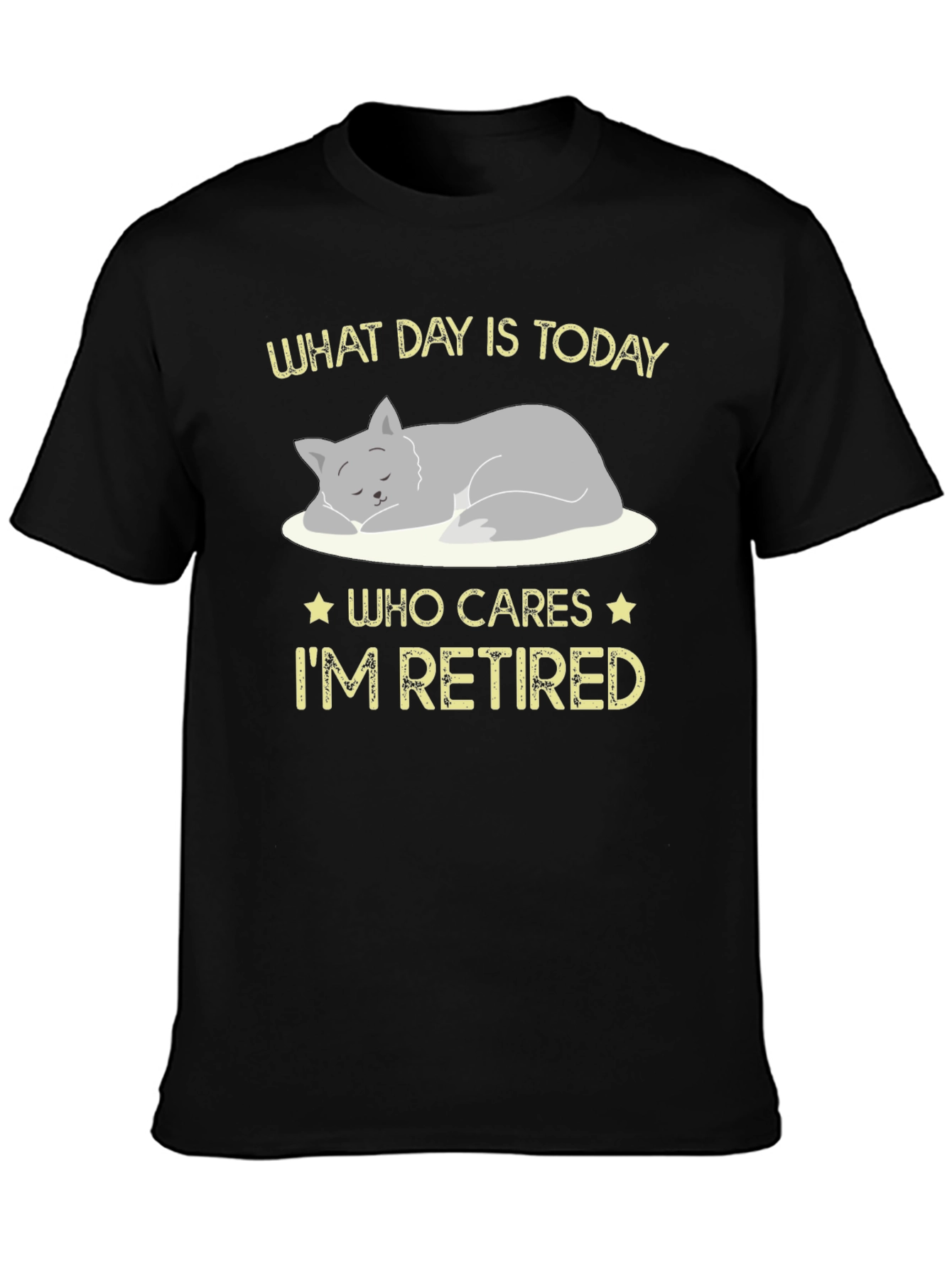 Retired Cat Graphic T-Shirt