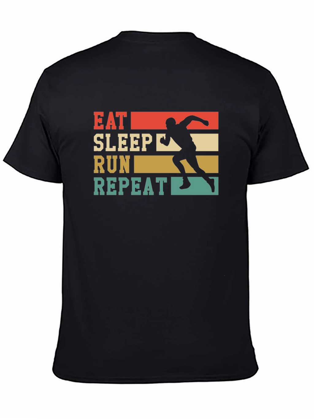 Eat Sleep Run Repeat Black Graphic Tee