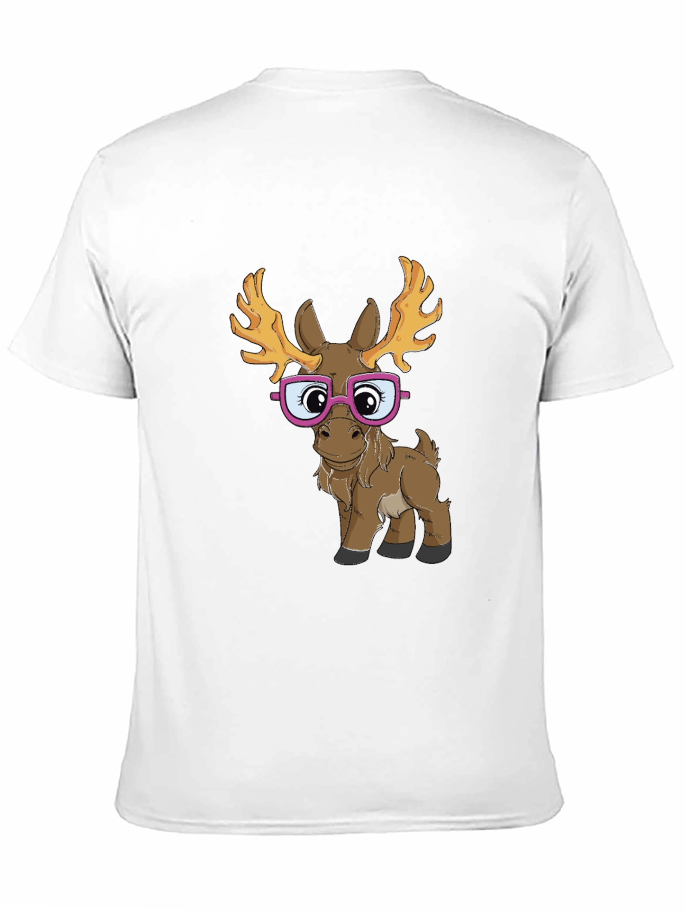 Funny Moose with Glasses Graphic Tee