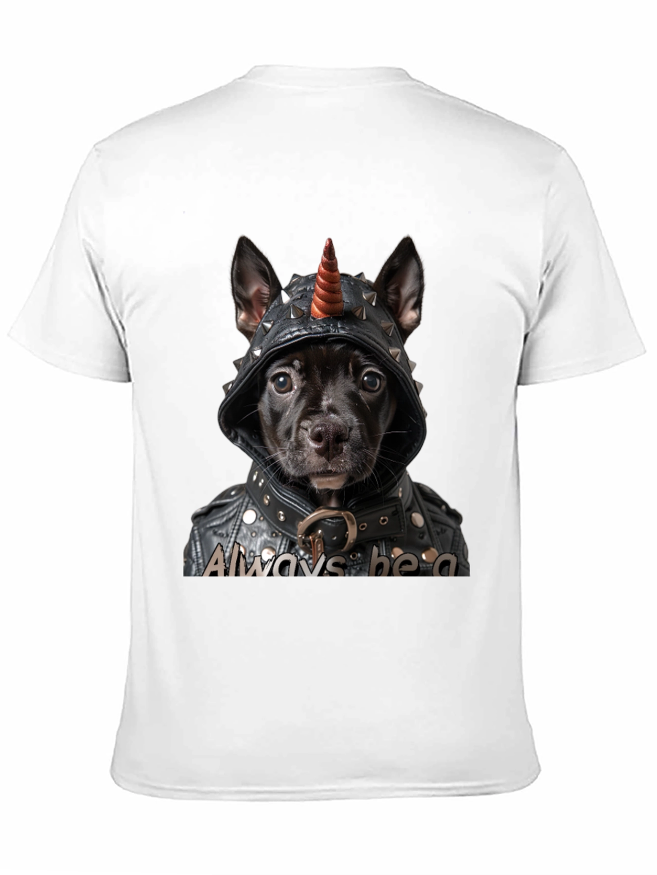 Always Be A Unicorn Dog T-Shirt Black Novelty Tee