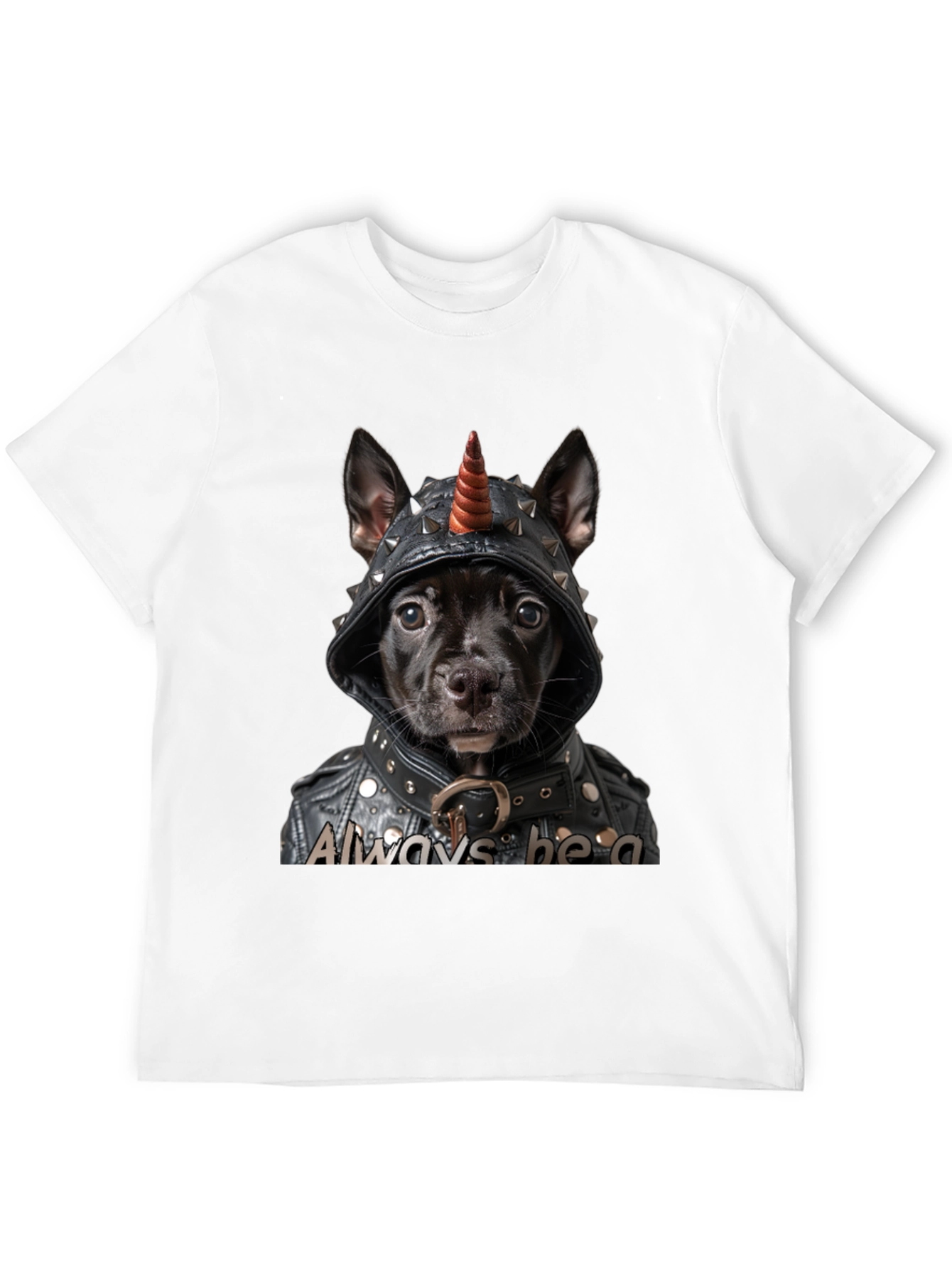 Always Be A Unicorn Dog T-Shirt Black Novelty Tee