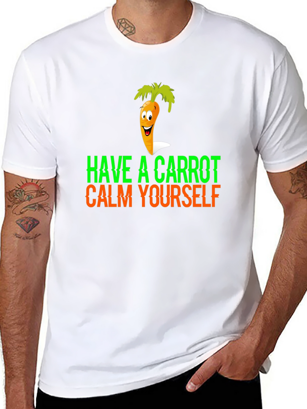 Have a Carrot Calm Yourself Funny Graphic Tee