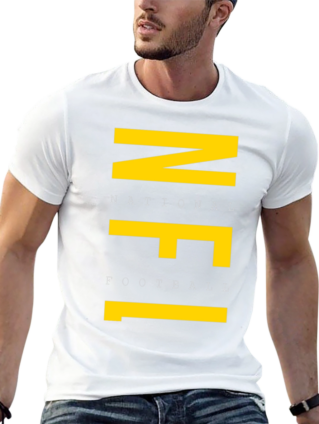 NFL Graphic Tee - Black Cotton T-Shirt