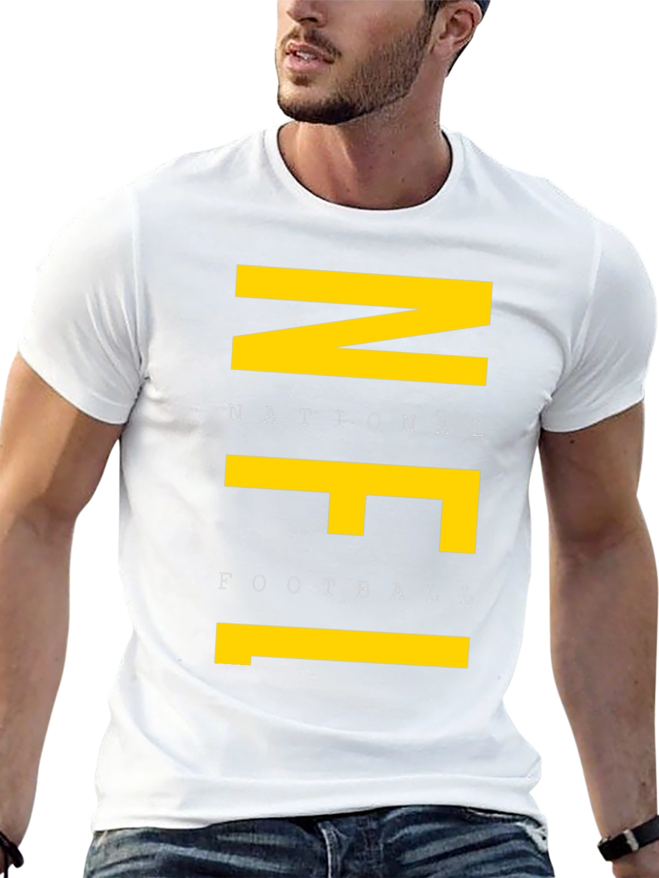NFL Graphic Tee - Black Cotton T-Shirt