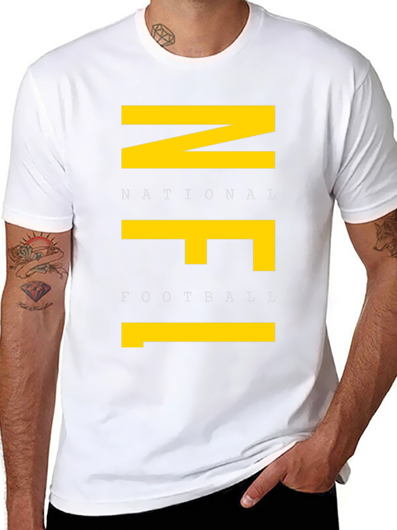 NFL Graphic Tee - Black Cotton T-Shirt