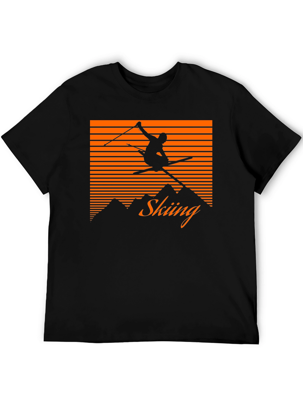 Retro Skiing T-Shirt - Mountain Graphic Tee