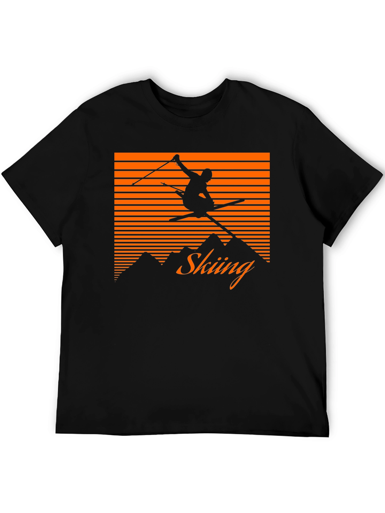 Retro Skiing T-Shirt - Mountain Graphic Tee