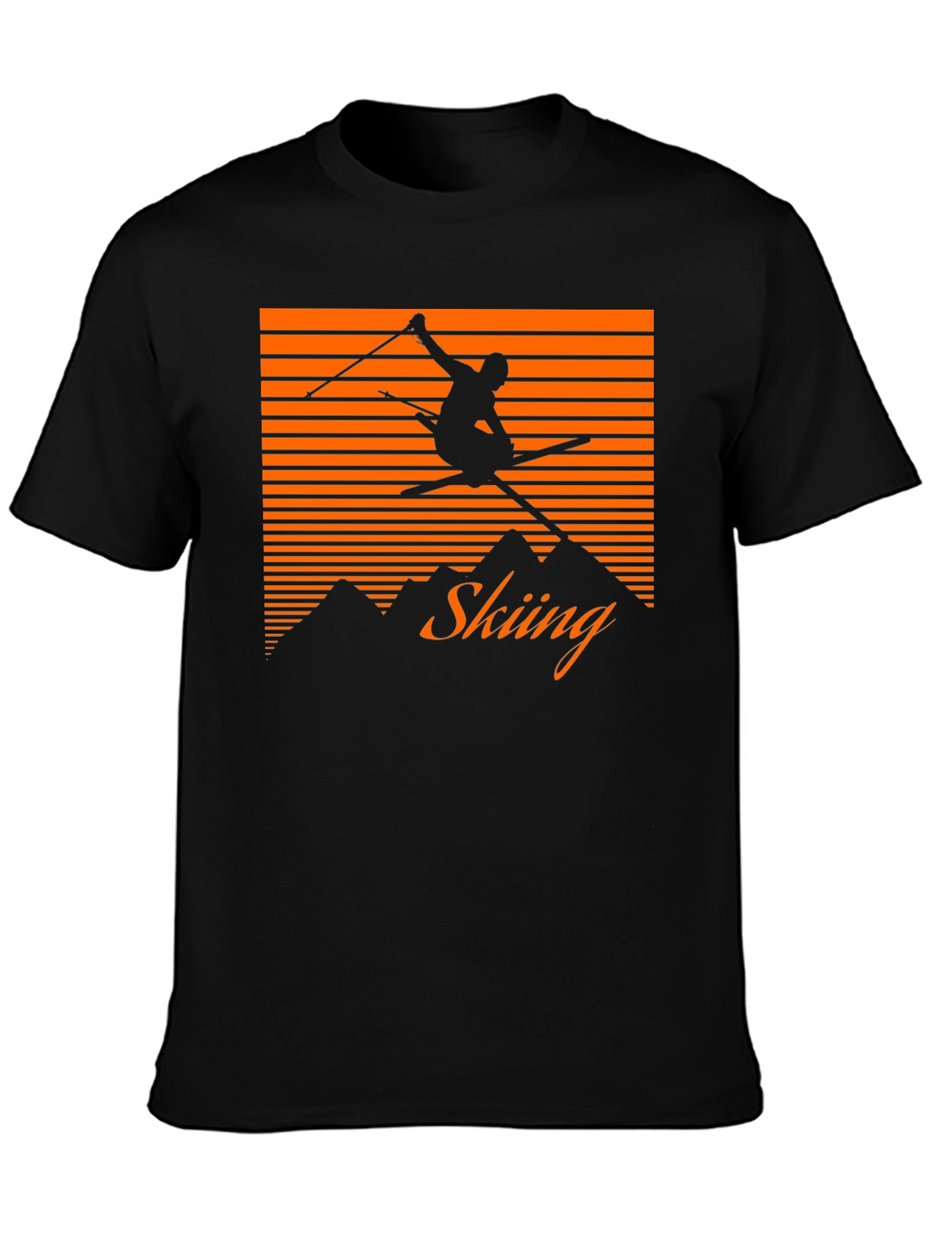 Retro Skiing T-Shirt - Mountain Graphic Tee