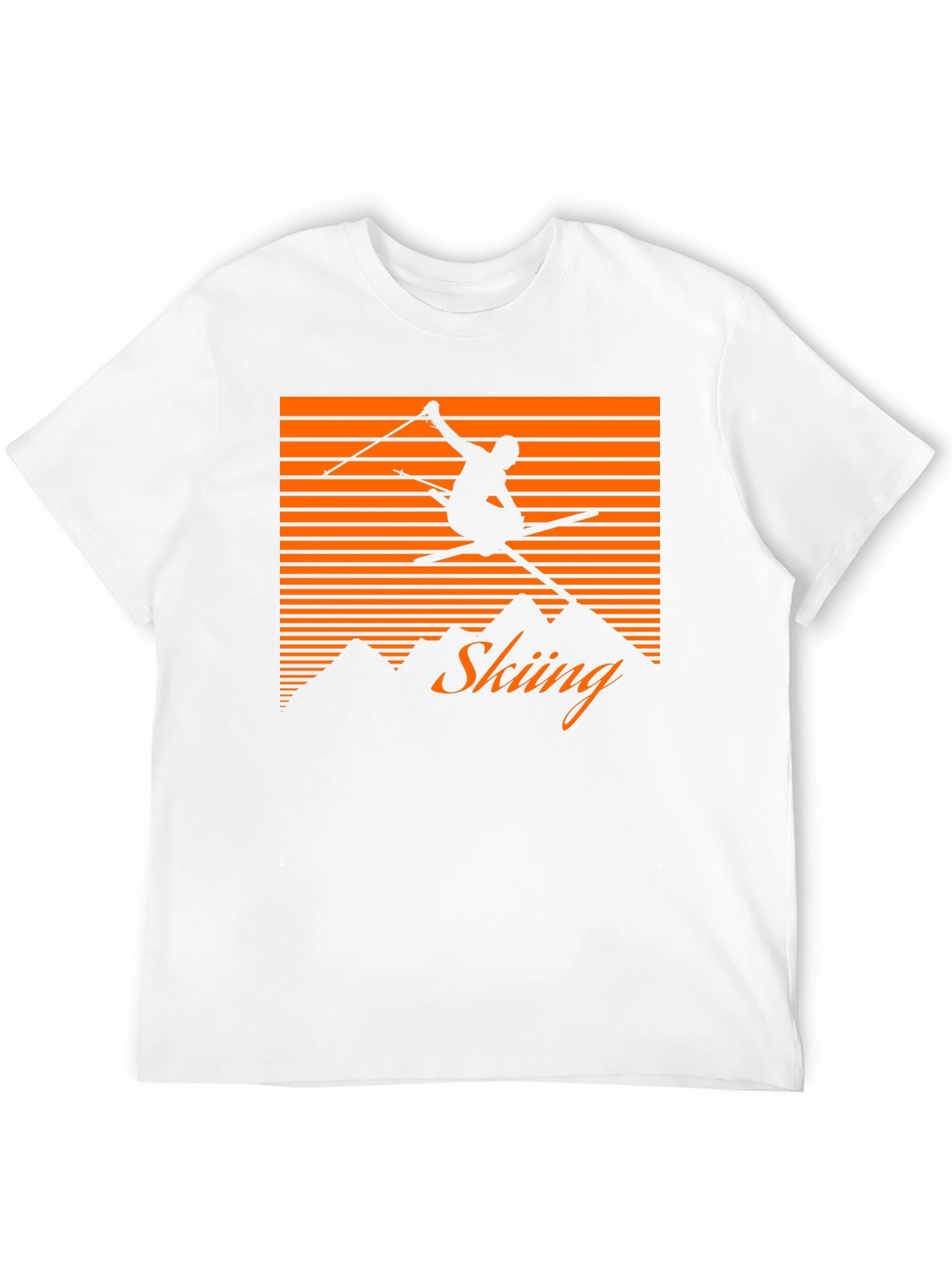 Retro Skiing T-Shirt - Mountain Graphic Tee