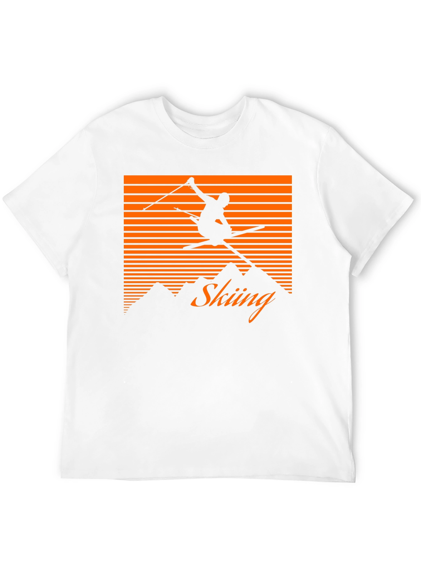 Retro Skiing T-Shirt - Mountain Graphic Tee