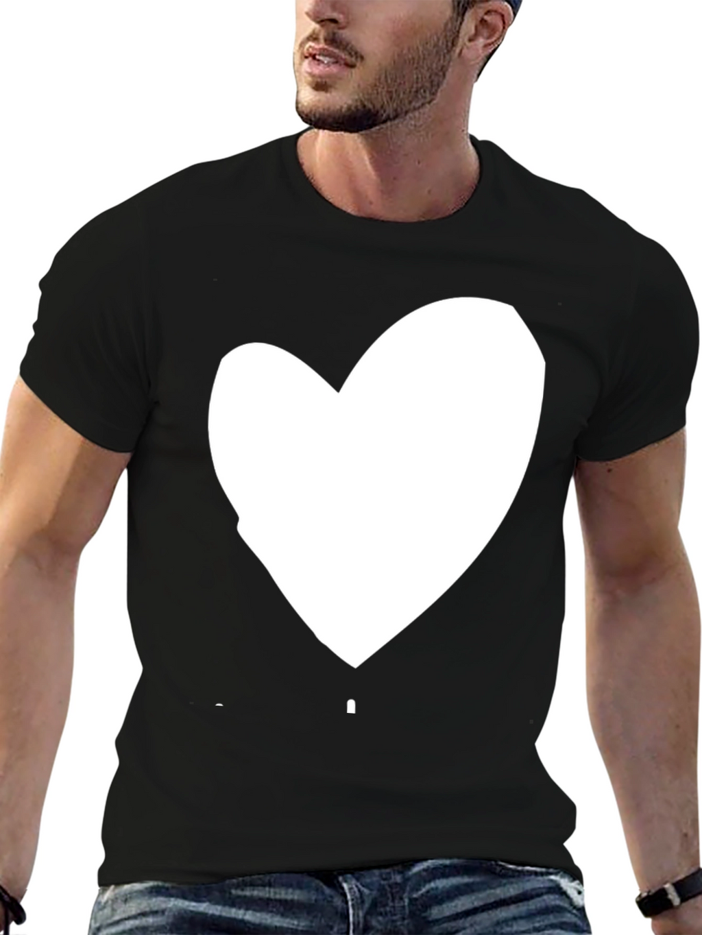 Heart Graphic Black Tee