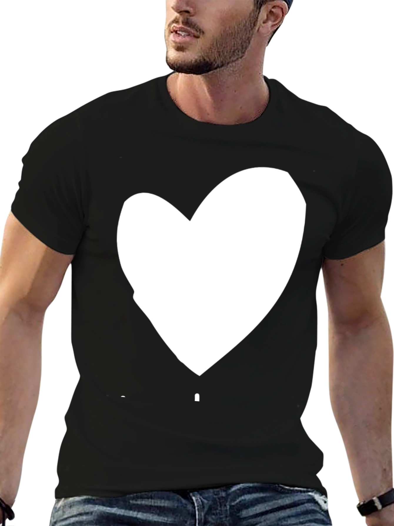 Heart Graphic Black Tee