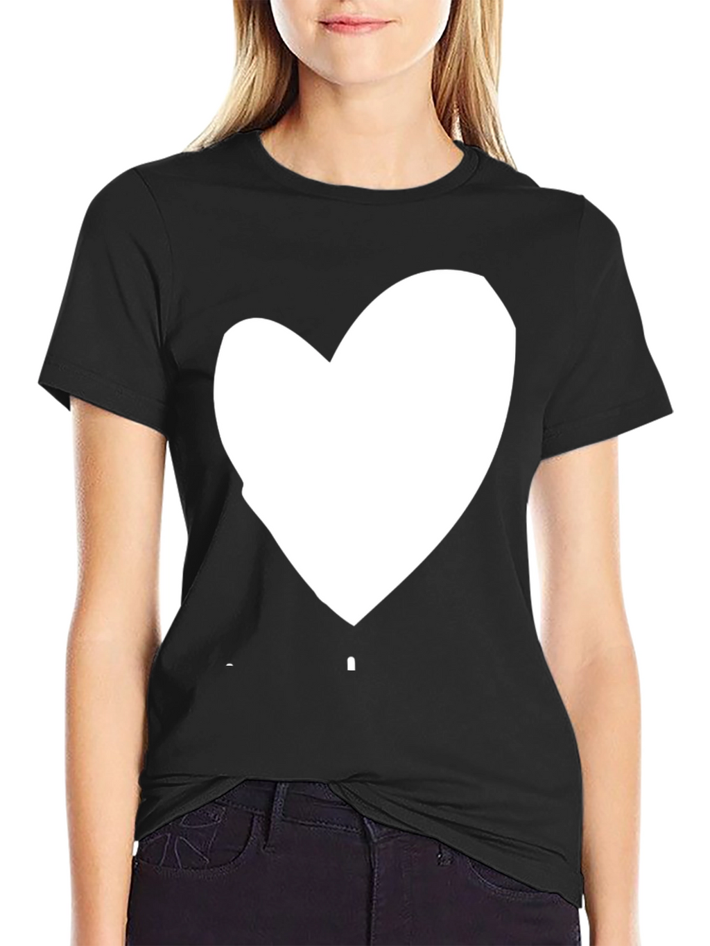 Heart Graphic Black Tee