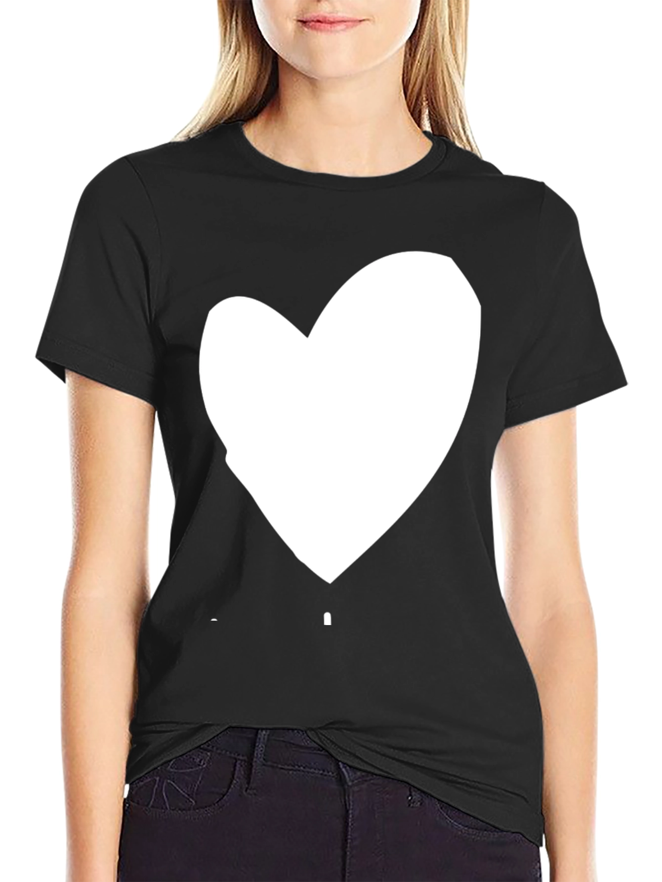 Heart Graphic Black Tee